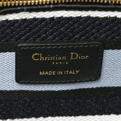 Christian Dior Canvas Embroidered Print Medium Lady D-Lite Blue Multicolor 6 of 9