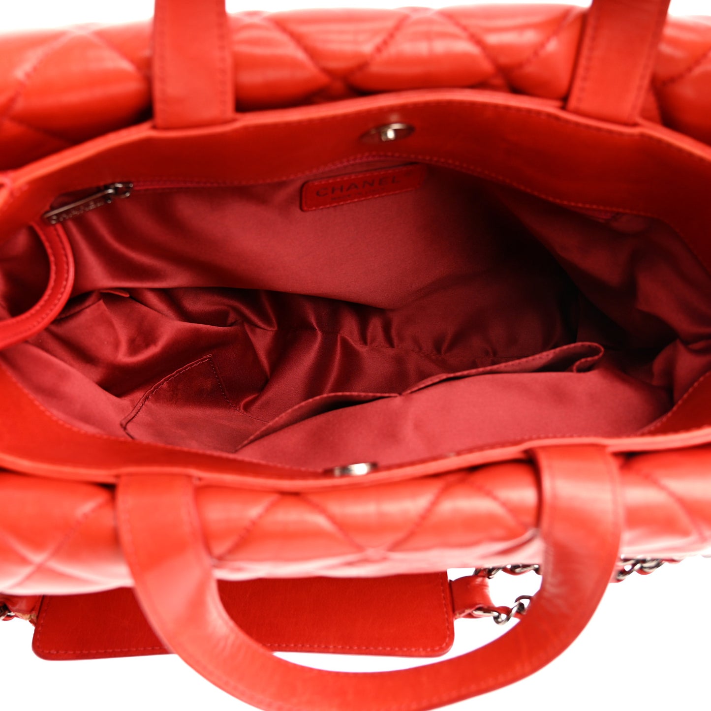 Lambskin Quilted Chanel 3 Maxi Flap Bag Red