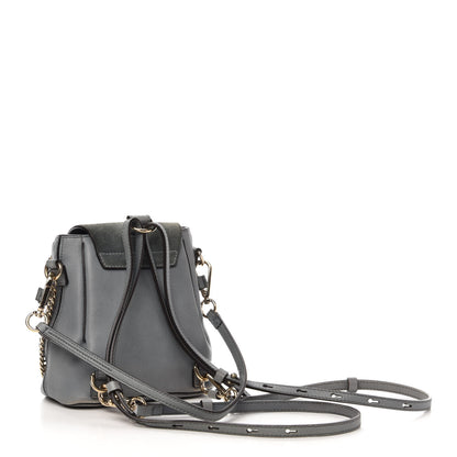 Chloe Suede Calfskin Mini Faye Backpack Cloudy Blue 2 of 12