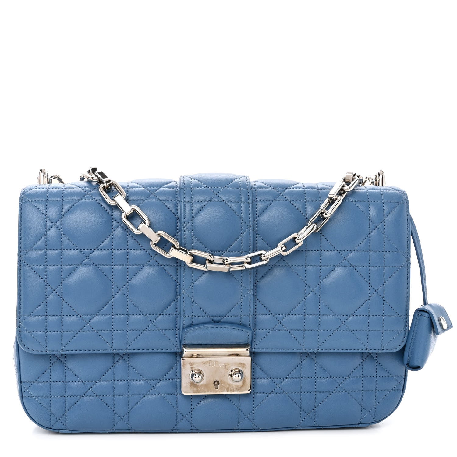 Christian Dior Lambskin Cannage Medium Miss Dior Flap Blue 1 of 11