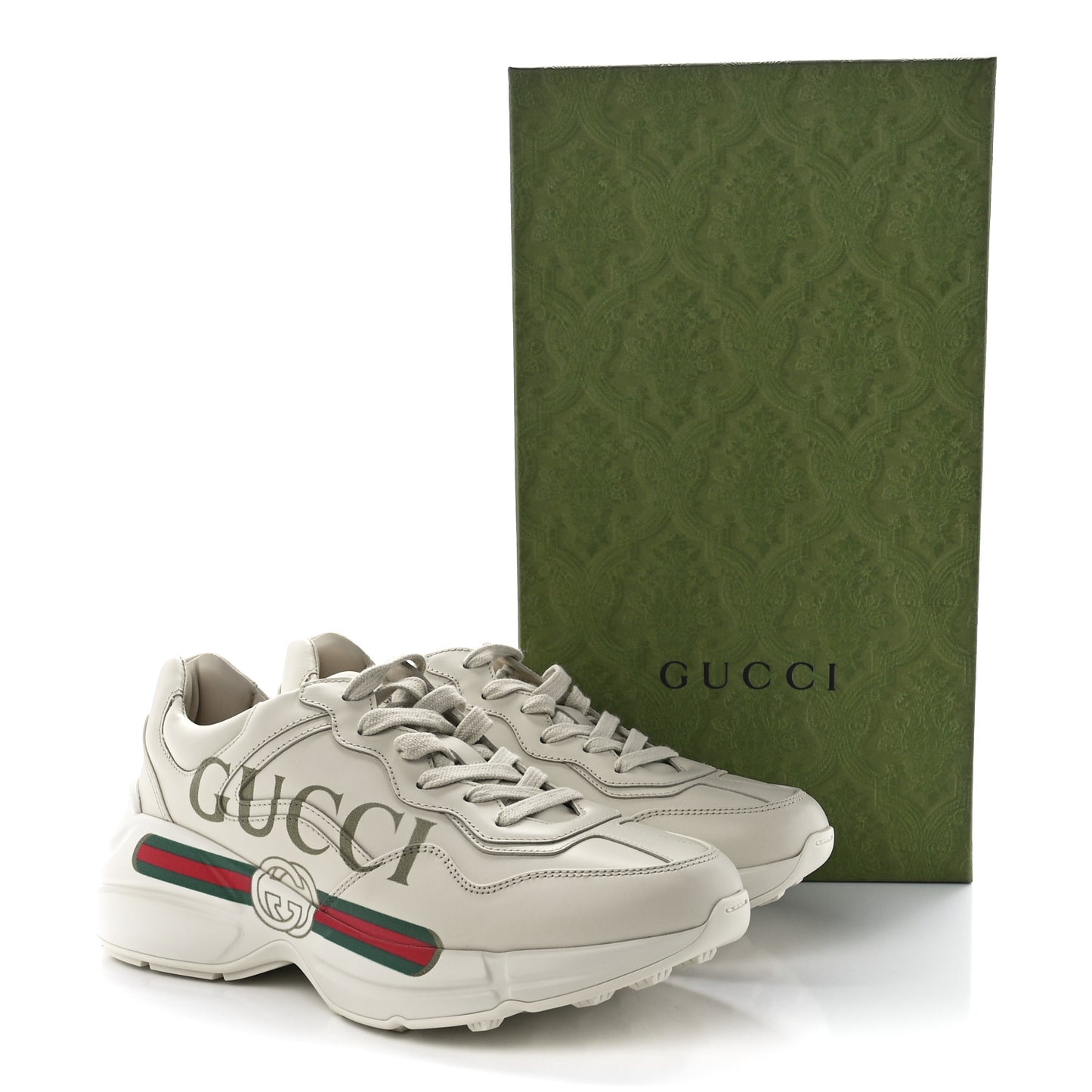 Calfskin Logo Womens Rhyton Sneakers 39 Ivory