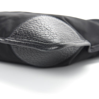 Prada Tessuto Nylon Cervo Deerskin Tote Black 10 of 11