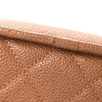 Chanel Caviar Small Natural Beauty Flap Brown 15 of 16