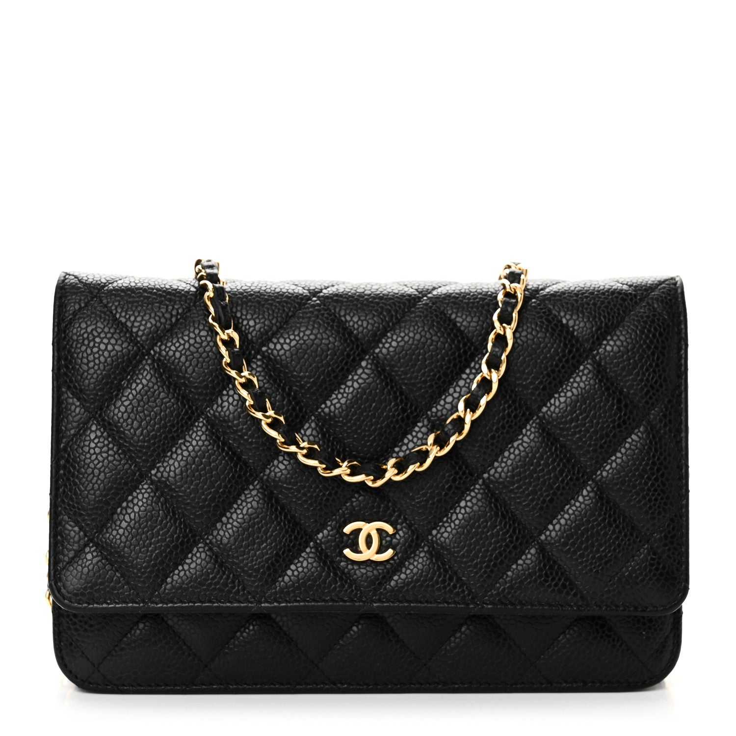 Chanel Caviar Quilted Wallet on Chain WOC Black 1 of 12