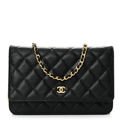 Chanel Caviar Quilted Wallet on Chain WOC Black 1 of 12