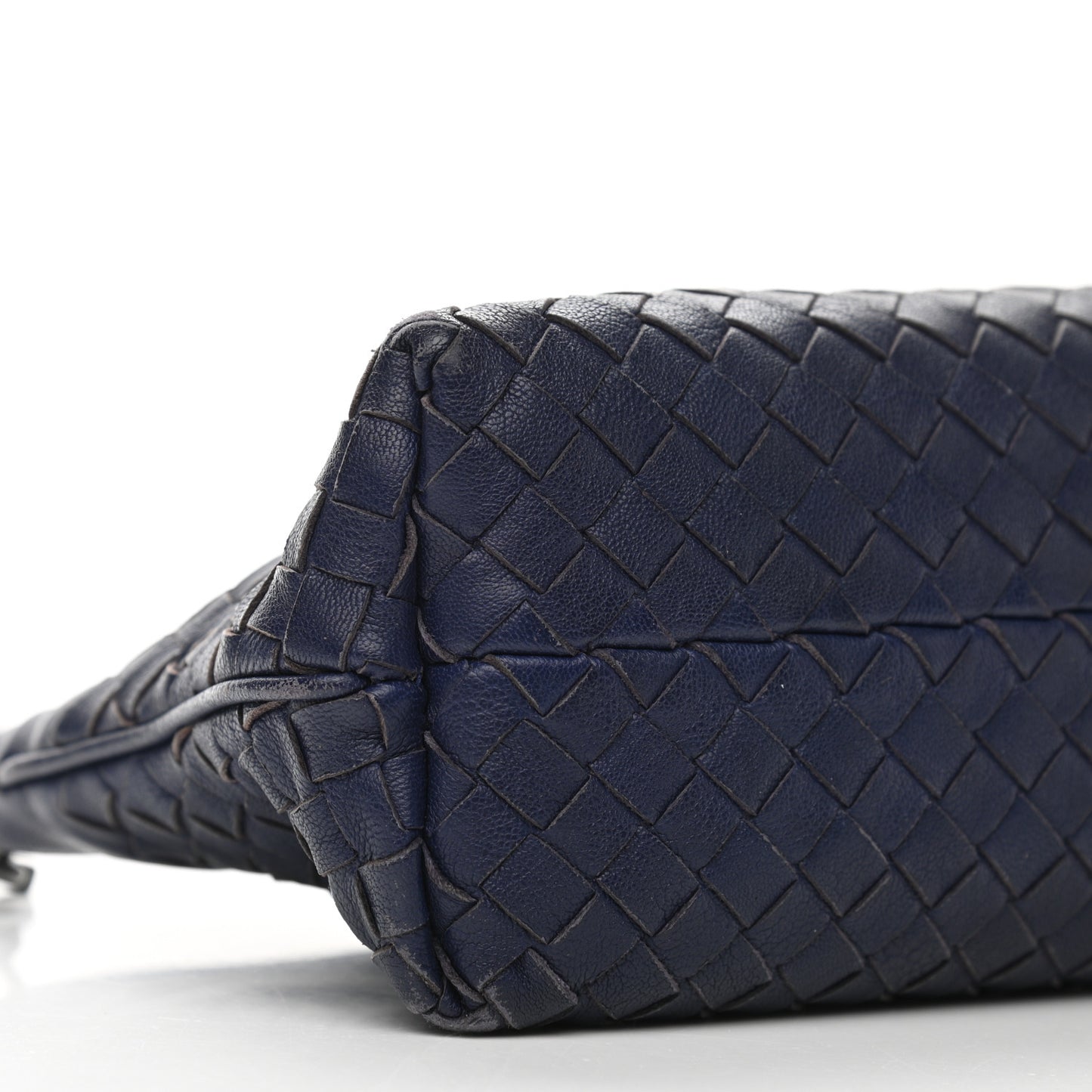 Nappa Intrecciato Mini Shoulder Bag Navy Blue
