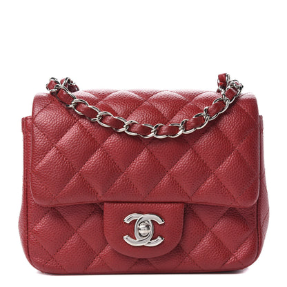 Chanel Caviar Quilted Mini Square Flap Red 1 of 13