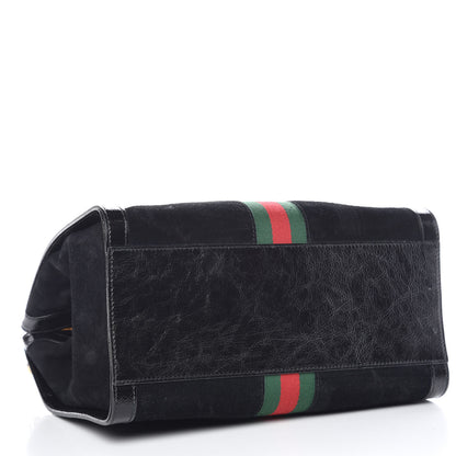 Gucci Suede Patent GG Web Medium Ophidia Tote Bag Black 4 of 12