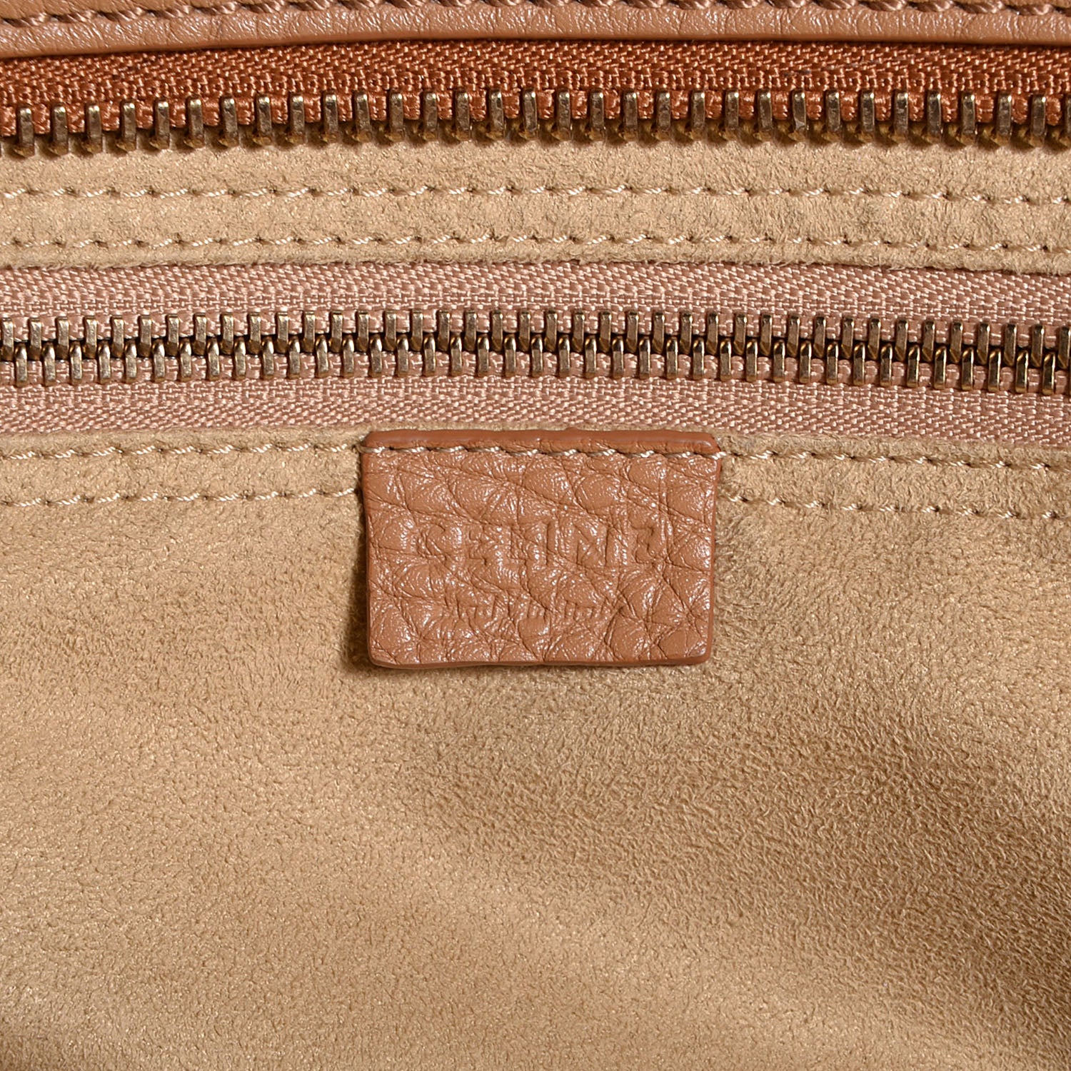 Celine Pebbled Calfskin Mini Luggage Camel 8 of 10