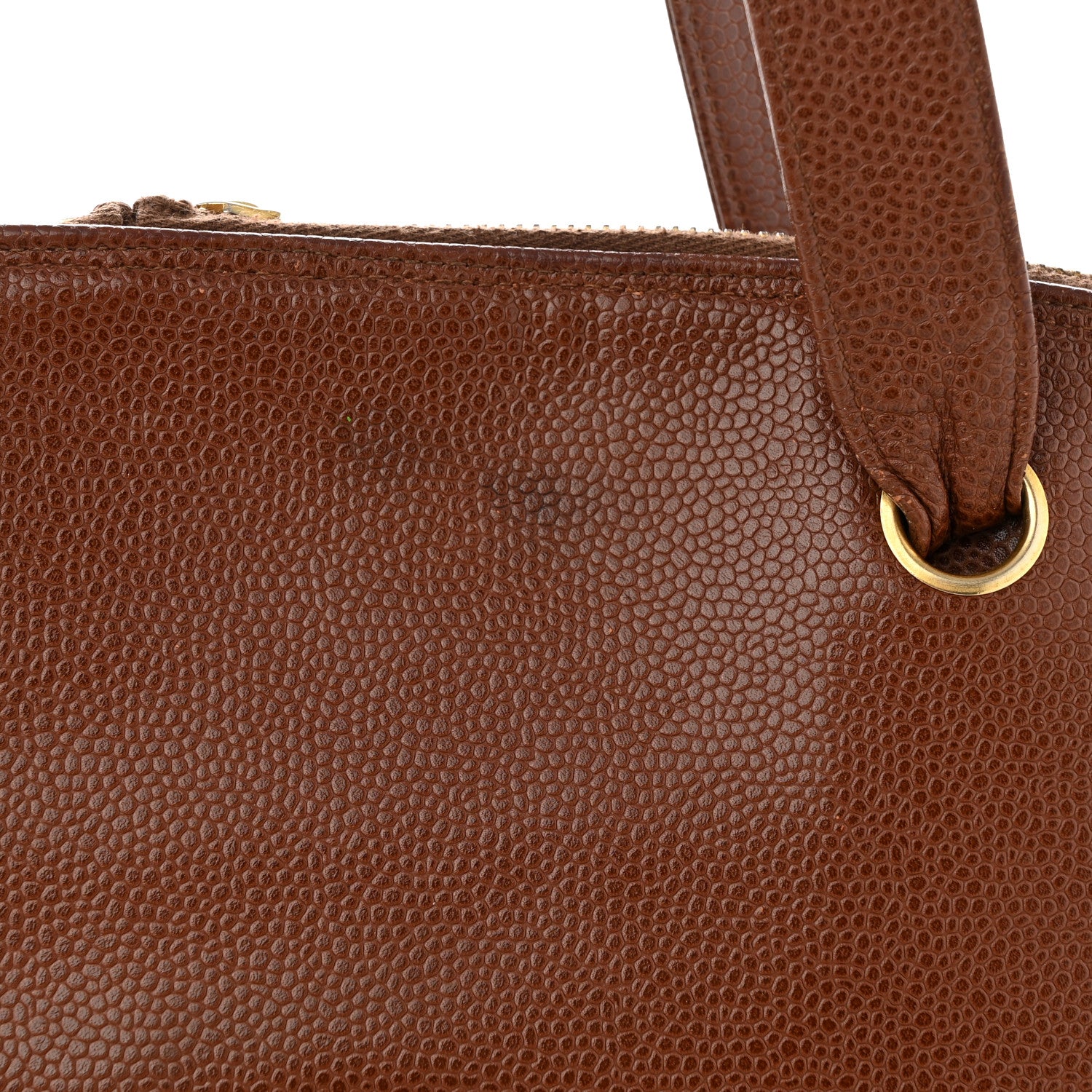 Chanel Caviar Large CC Shoulder Bag Brown 14 of 14
