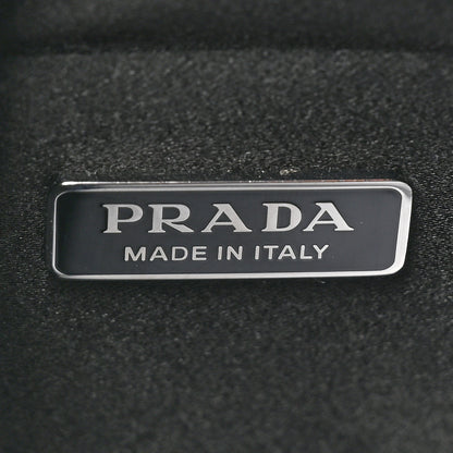 Prada Satin Crystal Metal Triangle Logo Chain Crossbody Handbag Cristal 6 of 9