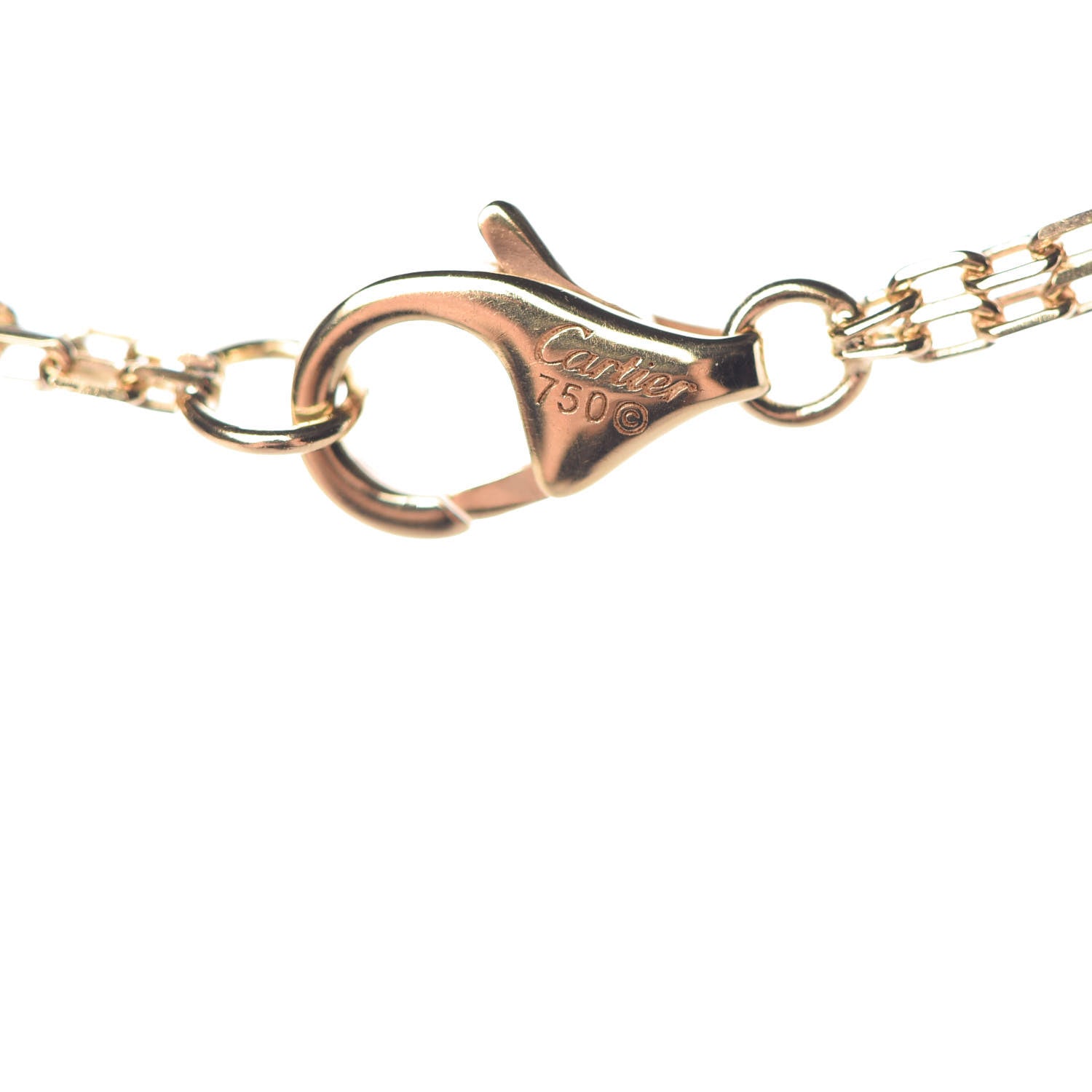 Cartier 18K Yellow Gold 2 Diamond LOVE Necklace 6 of 7