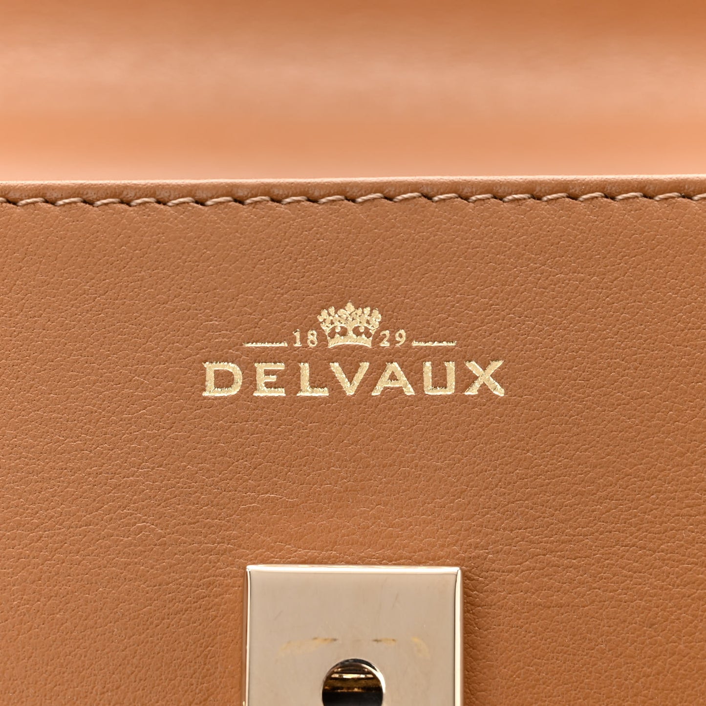 Calfskin MM Tempete Satchel Camel