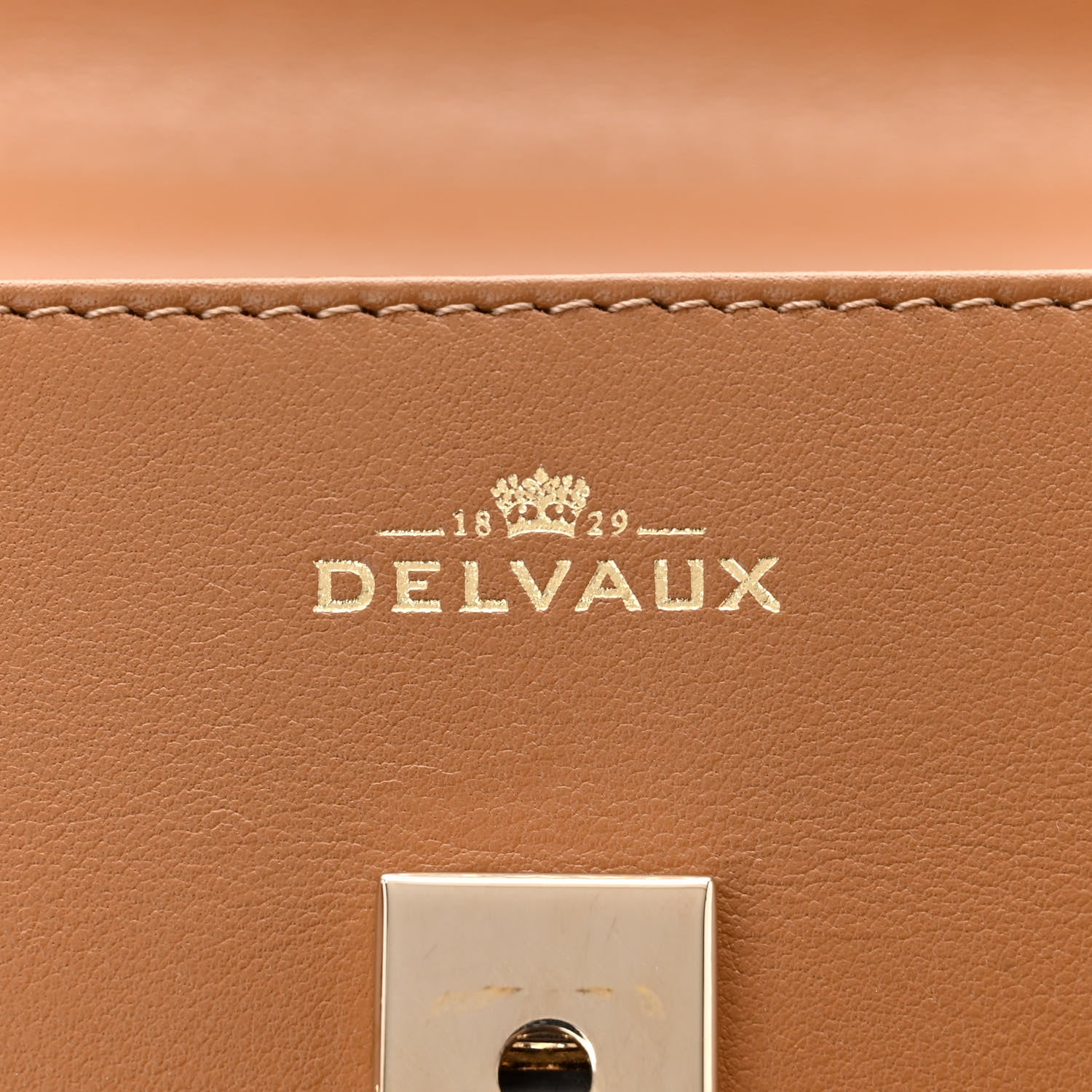 Delvaux Calfskin MM Tempete Satchel Camel 7 of 11