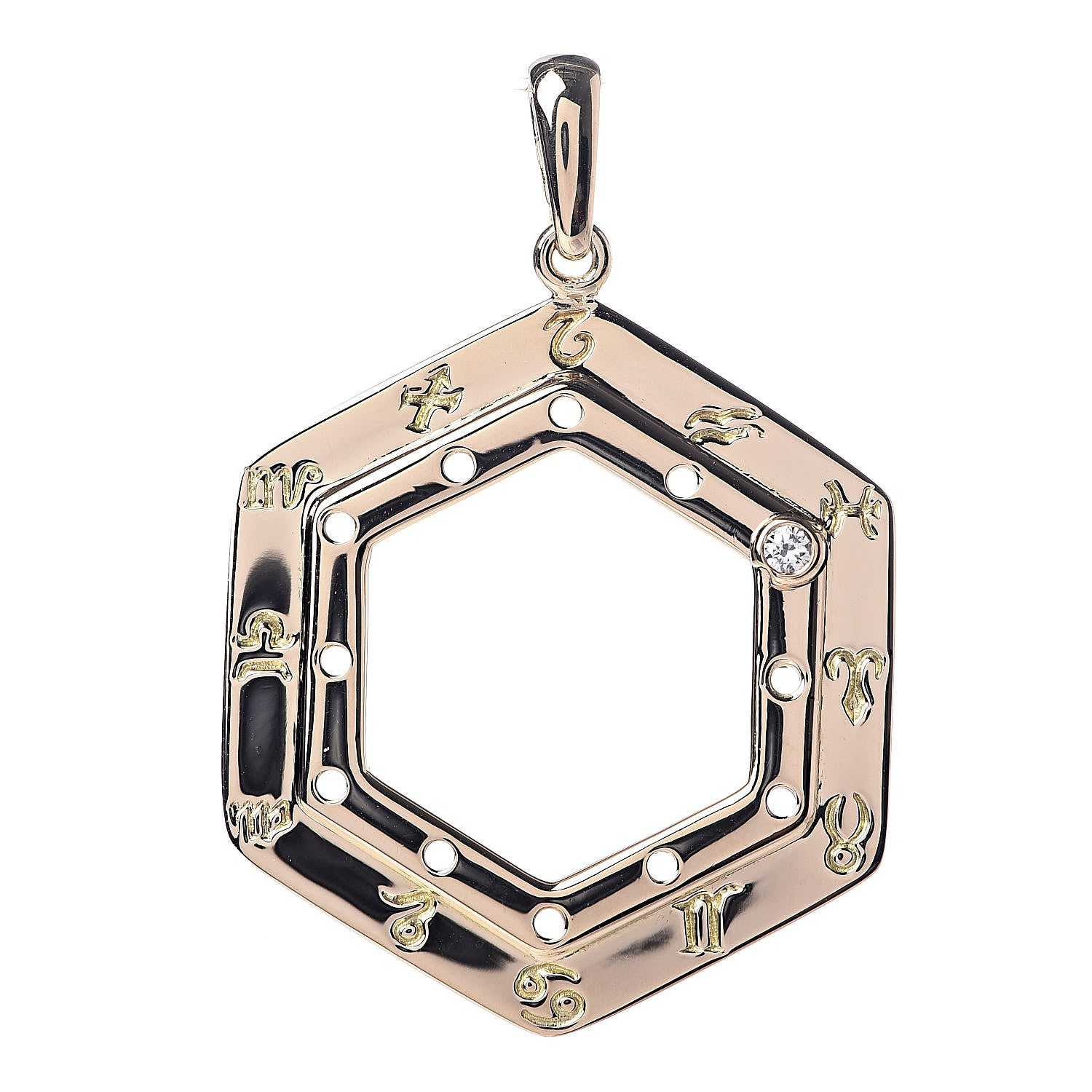 Cartier 18K Yellow Gold Diamond Zodiac Pendant 1 of 3