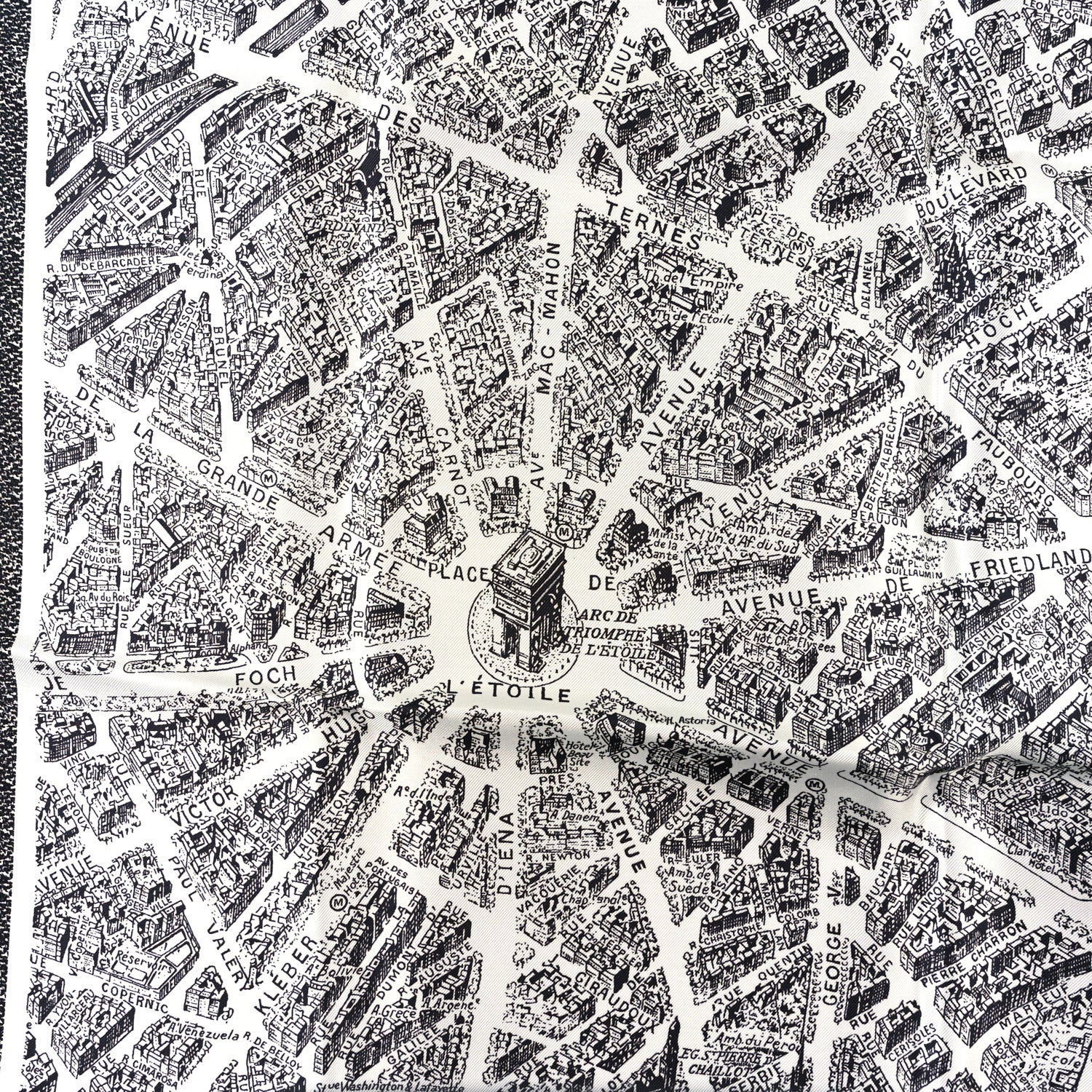 Christian Dior Silk Toile De Jouy Scarf Blue Marine 3 of 3