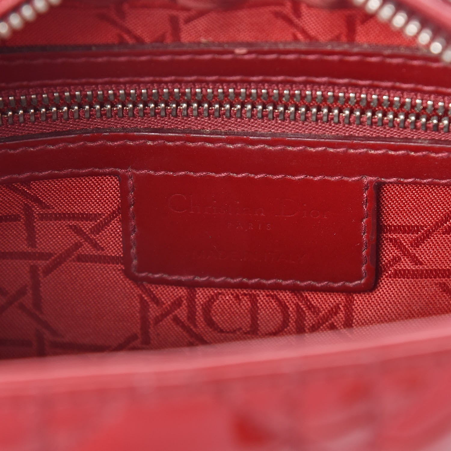 Christian Dior Patent Cannage Medium Lady Dior Red 6 of 12