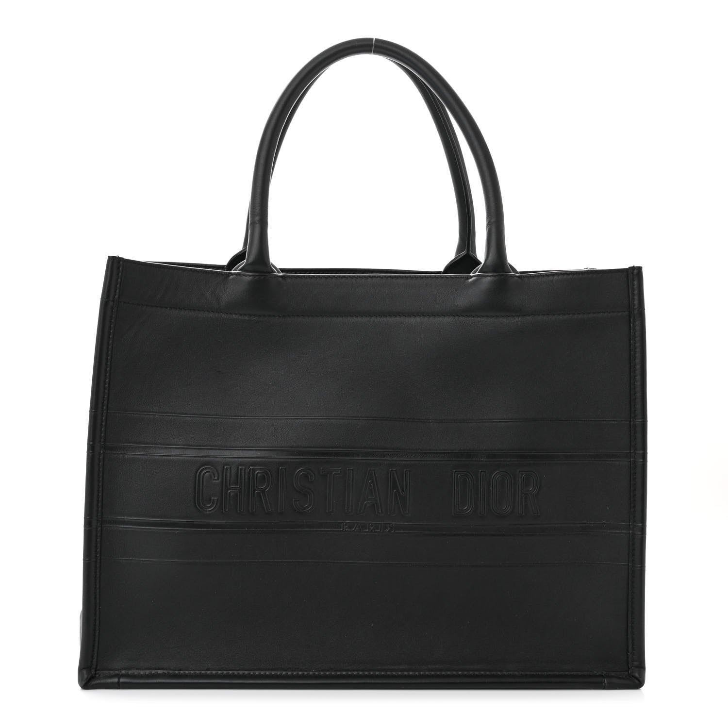 Christian Dior Calfskin Embossed Medium Book Tote Black 1 of 11