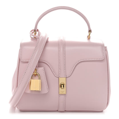Celine Satinated Calfskin Mini 16 Top Handle Bag Pastel Pink 1 of 10
