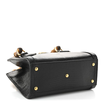 Gucci Lizard Mini Diana Tote Bag Black 4 of 9