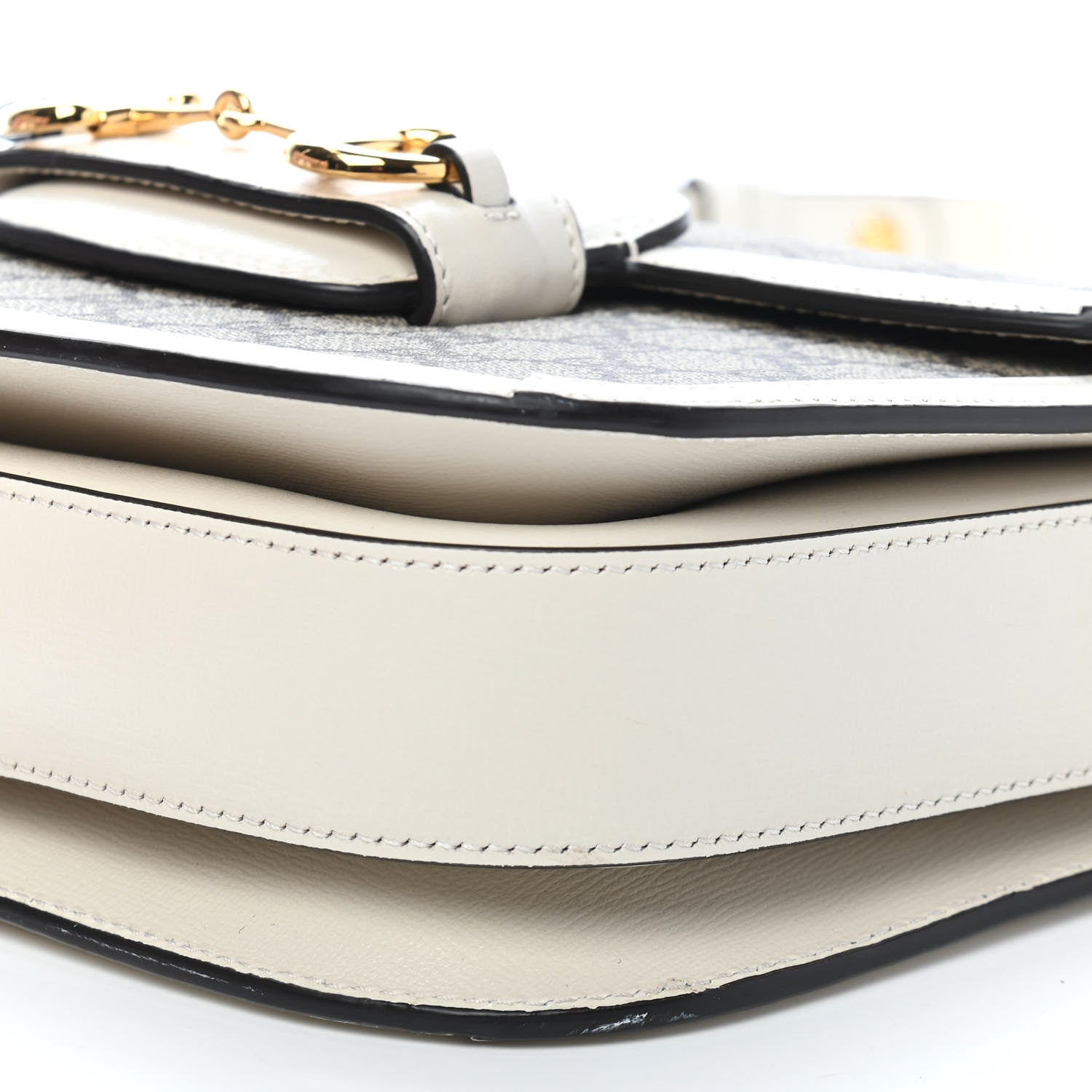 Gucci GG Supreme Monogram Horsebit 1955 Shoulder Bag Beige Mystic White 9 of 9