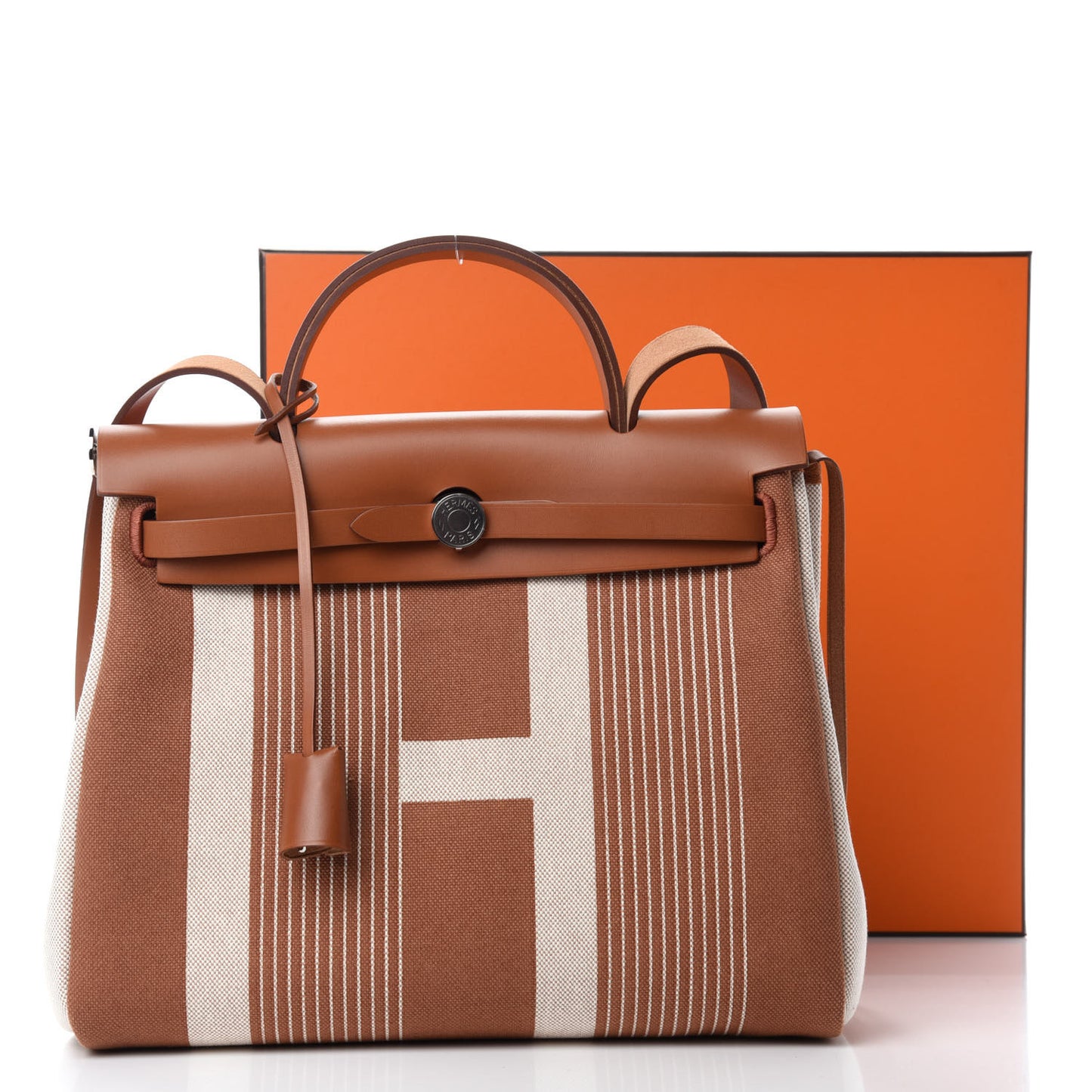 Vache Hunter Toile H Vibration Herbag Zip Retourne 31 PM Fauve Ecru Beige
