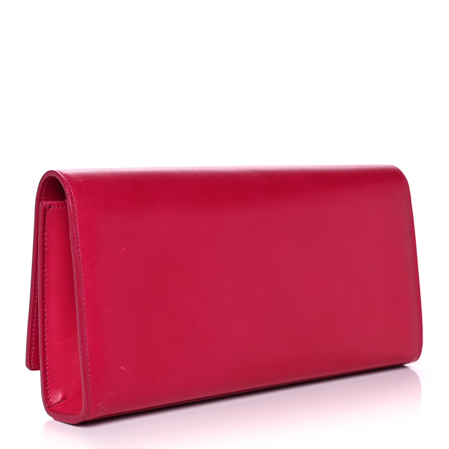Saint Laurent Calfskin Classic Monogram Cassandre Clutch Fuchsia 3 of 12