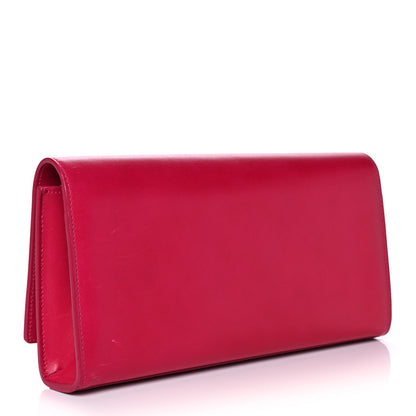 Saint Laurent Calfskin Classic Monogram Cassandre Clutch Fuchsia 3 of 12