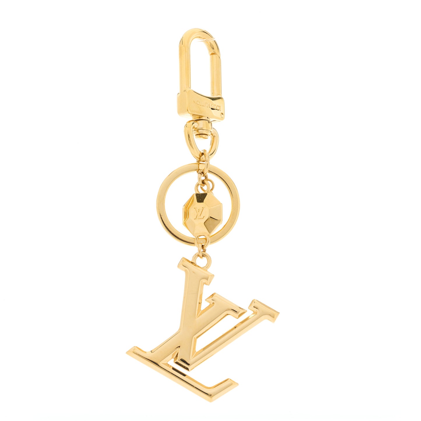 LV Facettes Bag Charm Key Holder Gold