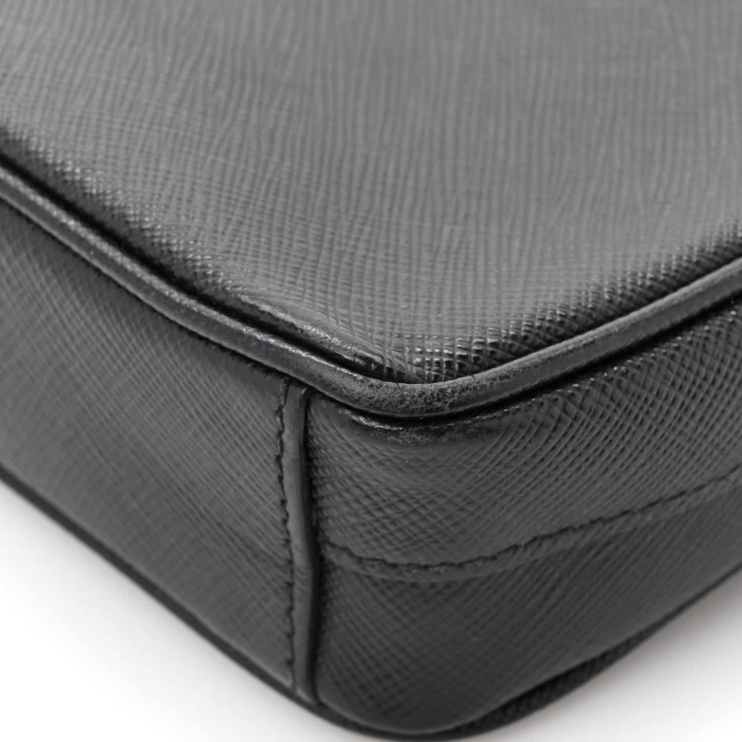 Saffiano Mini Camera Crossbody Bag Black