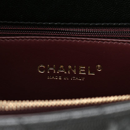 Chanel Caviar Quilted Medium Coco Handle Flap Black 9 of 19