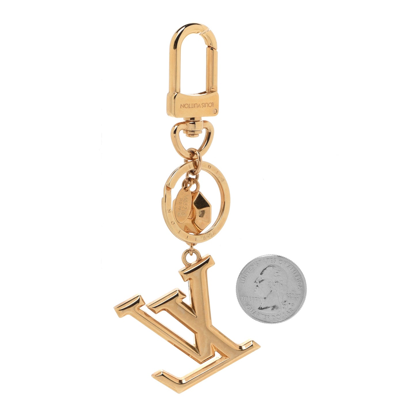 LV Facettes Bag Charm Key Holder Gold
