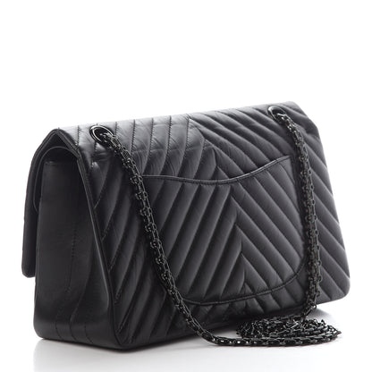 Chanel Aged Calfskin Chevron Quilted 2.55 Reissue 226 So Black 3 of 11