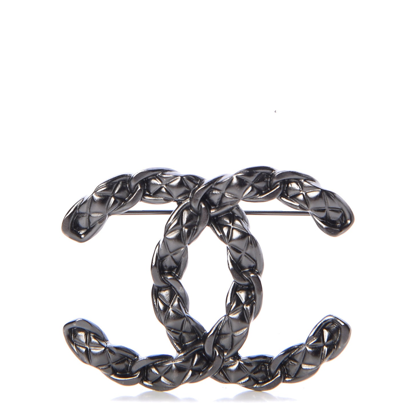 Ruthenium Chain CC Brooch