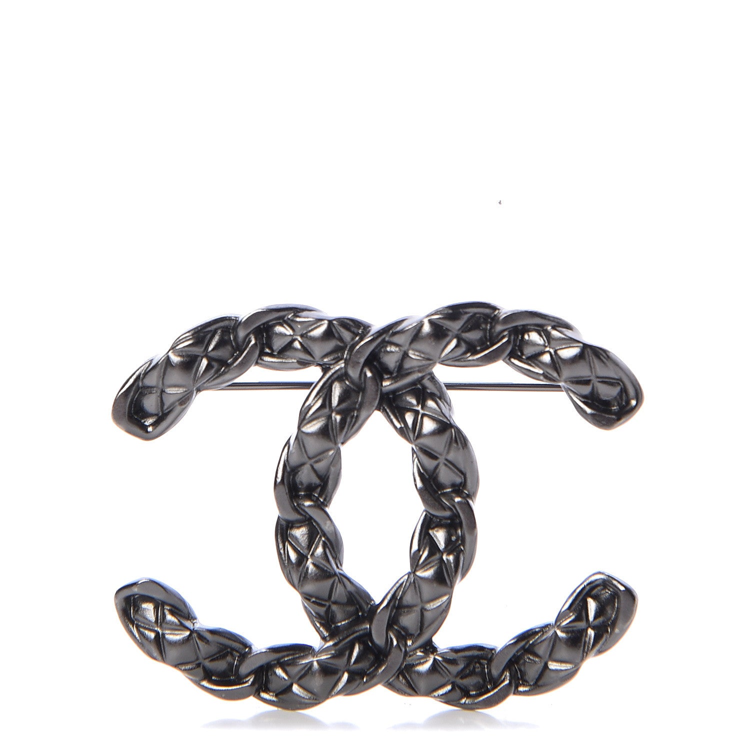 Chanel Ruthenium Chain CC Brooch 1 of 5