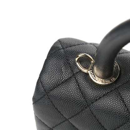 Chanel Caviar Quilted Small Coco Handle Flap Black 14 of 14