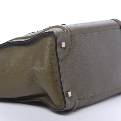 Celine Drummed Calfskin Mini Luggage Jungle 9 of 18