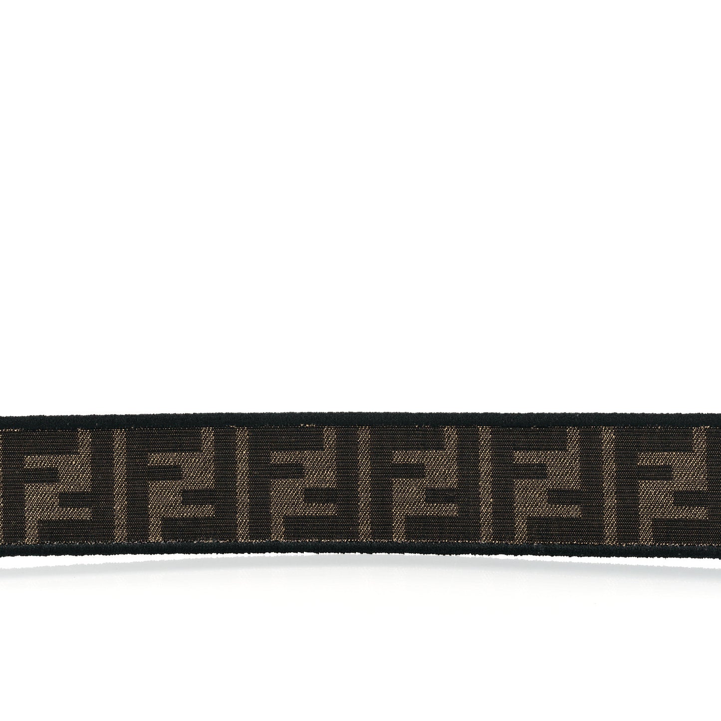 Fabric Jacquard FF 1974 Logo Threaded Edge Strap You Tobacco Moro Black