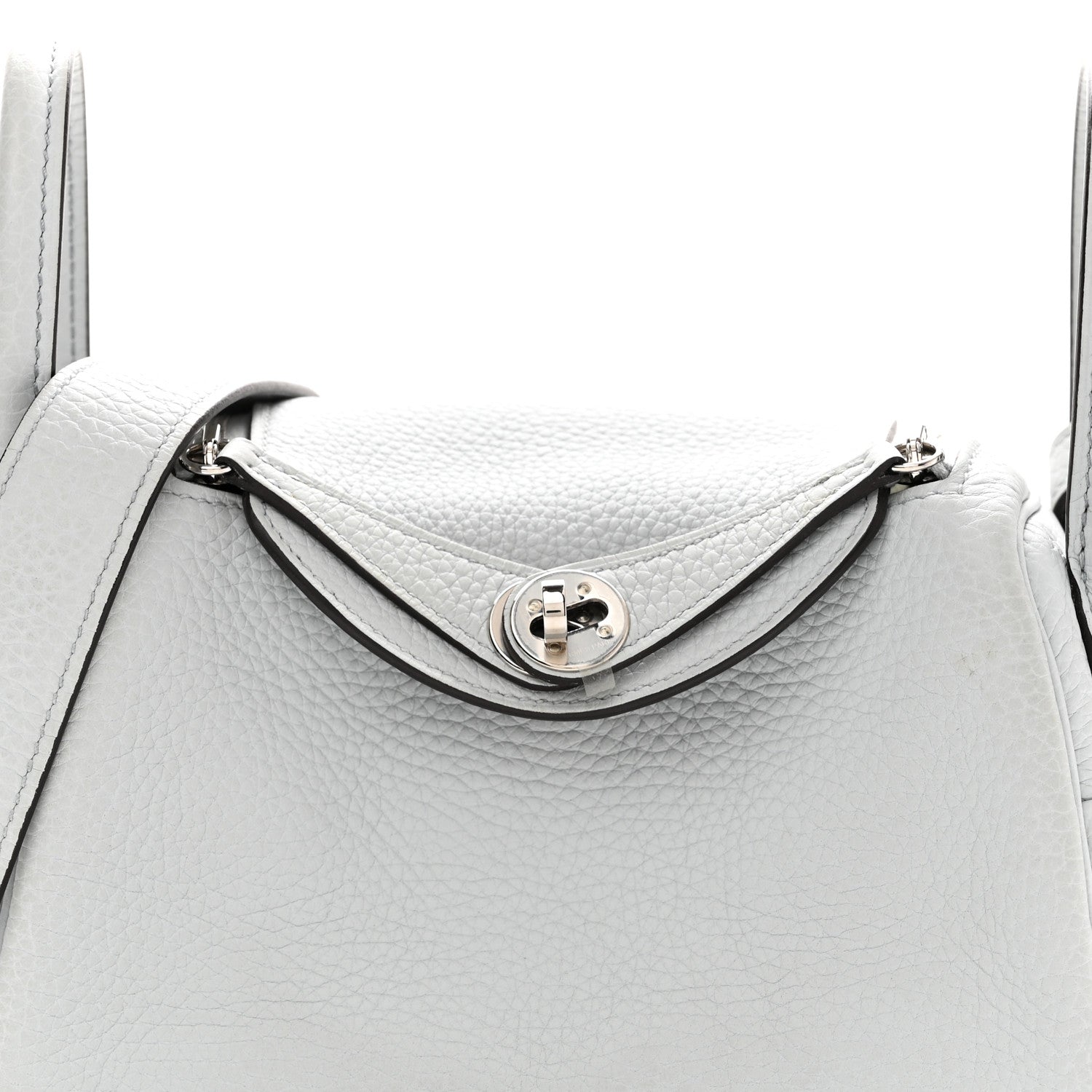 Hermes Taurillon Clemence Mini Lindy 20 Bleu Pale 1 of 11