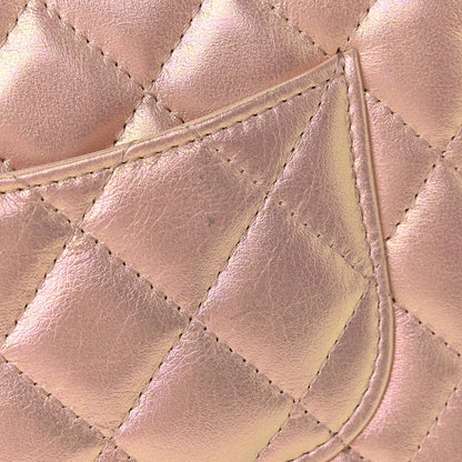 Chanel Iridescent Calfskin Quilted Wallet On Chain WOC Pink 13 of 13