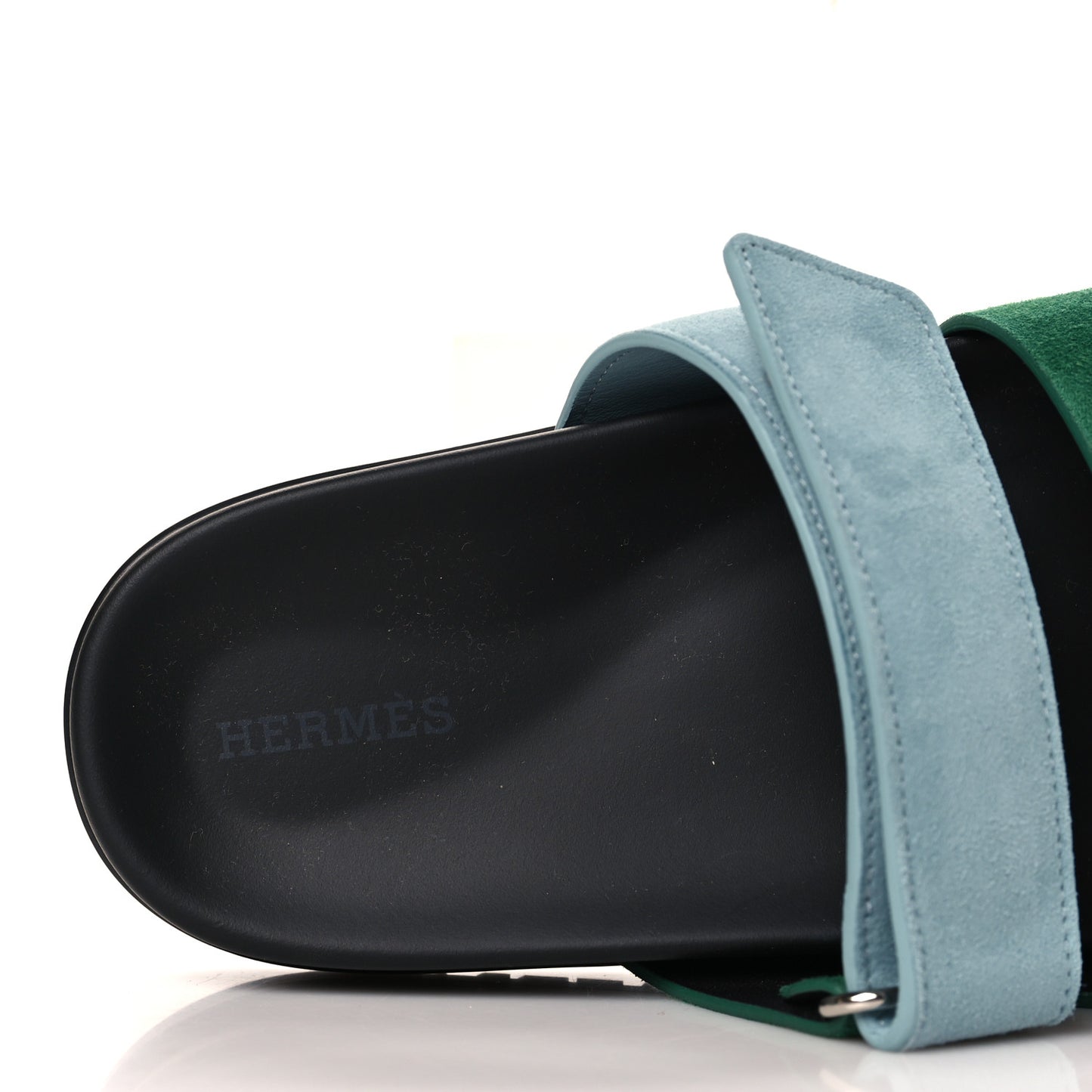 Suede Goatskin Womens Chypre Sandals 38 Vert Cactus Vert d'eau