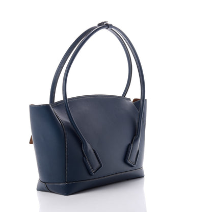 Bottega Veneta French Calfskin Small Arco Deep Blue 2 of 9