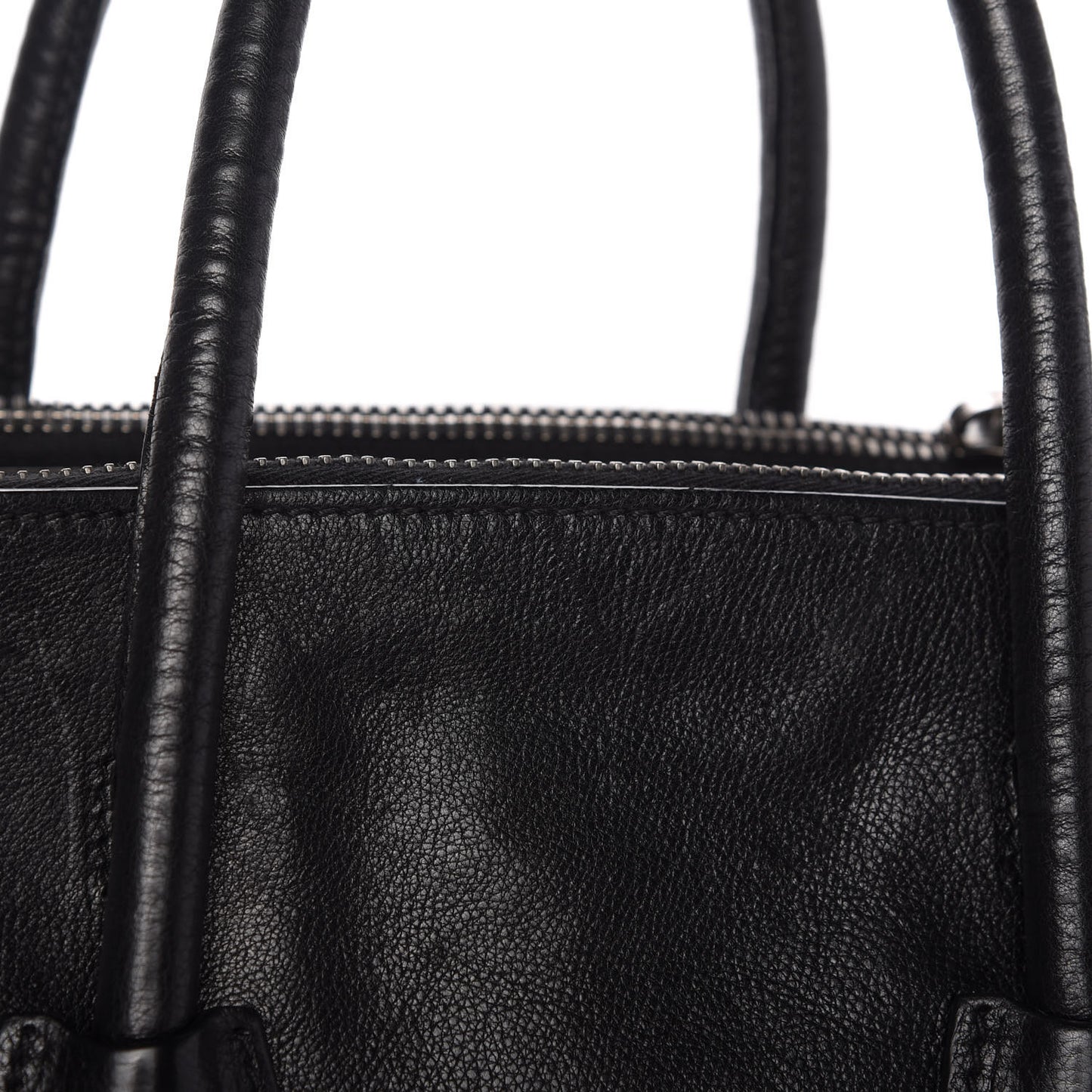 Glace Calf Twin Pocket Tote Black