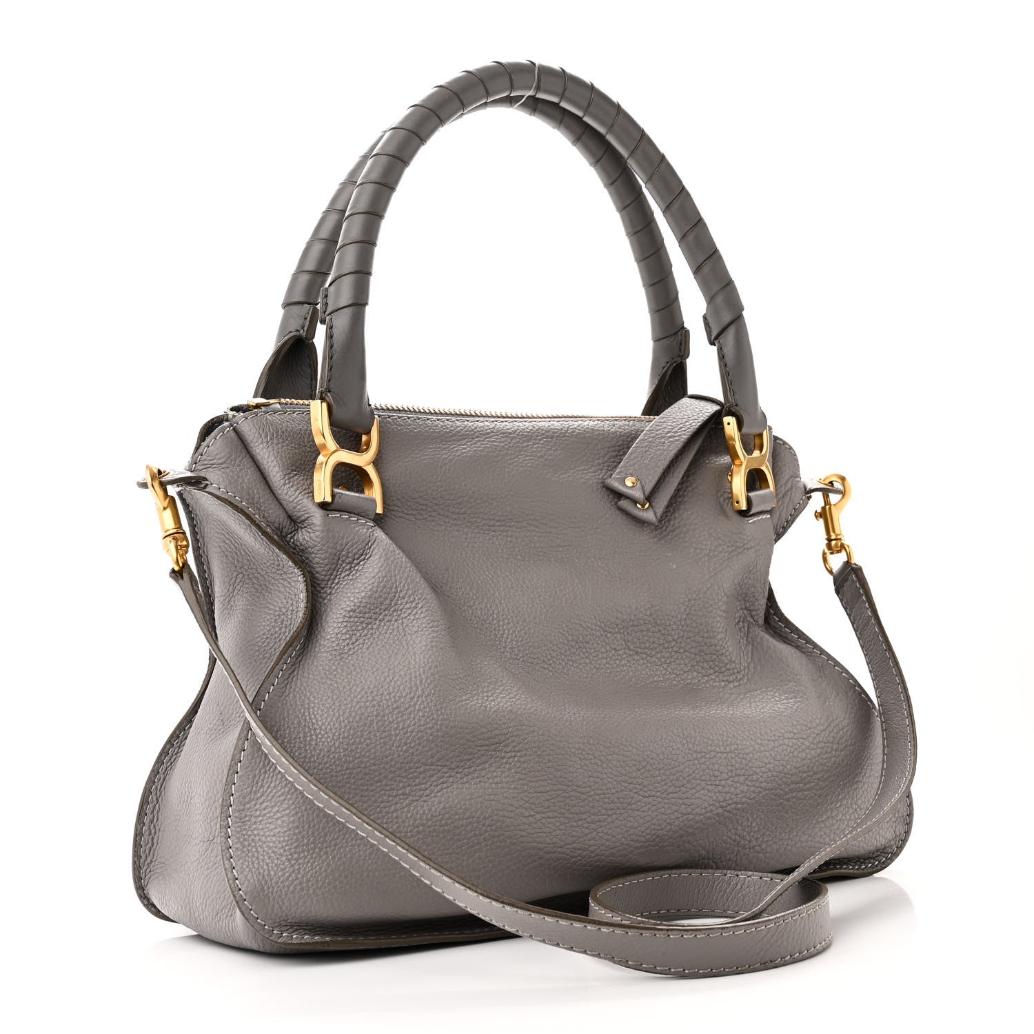 Chloe Calfskin Medium Marcie Satchel Cashmere Grey 3 of 9