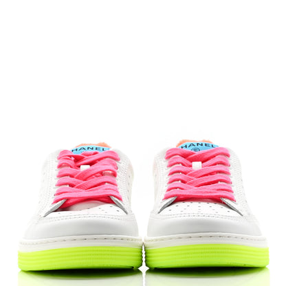 Chanel Calfskin Womens Logo Sneakers 36 White Multicolor 2 of 8
