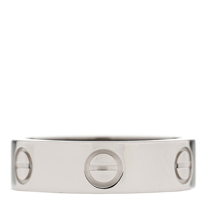Cartier 18K White Gold 5.5mm LOVE Ring 53 6.25 1 of 4