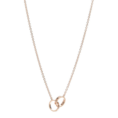 Cartier 18K Pink Gold Interlocking LOVE Necklace 1 of 8