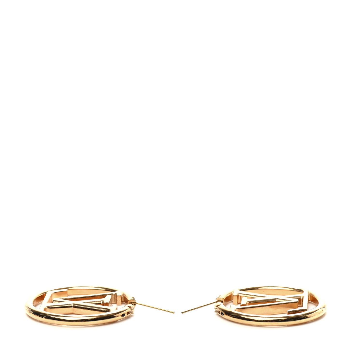 Metal Louise Hoop Earrings Gold
