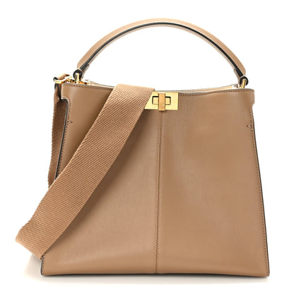 Fendi Vitello Seta Century Medium Peekaboo Mandorlo 1 of 8