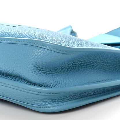 Hermes Taurillon Clemence Evelyne III PM Bleu Du Nord 9 of 9